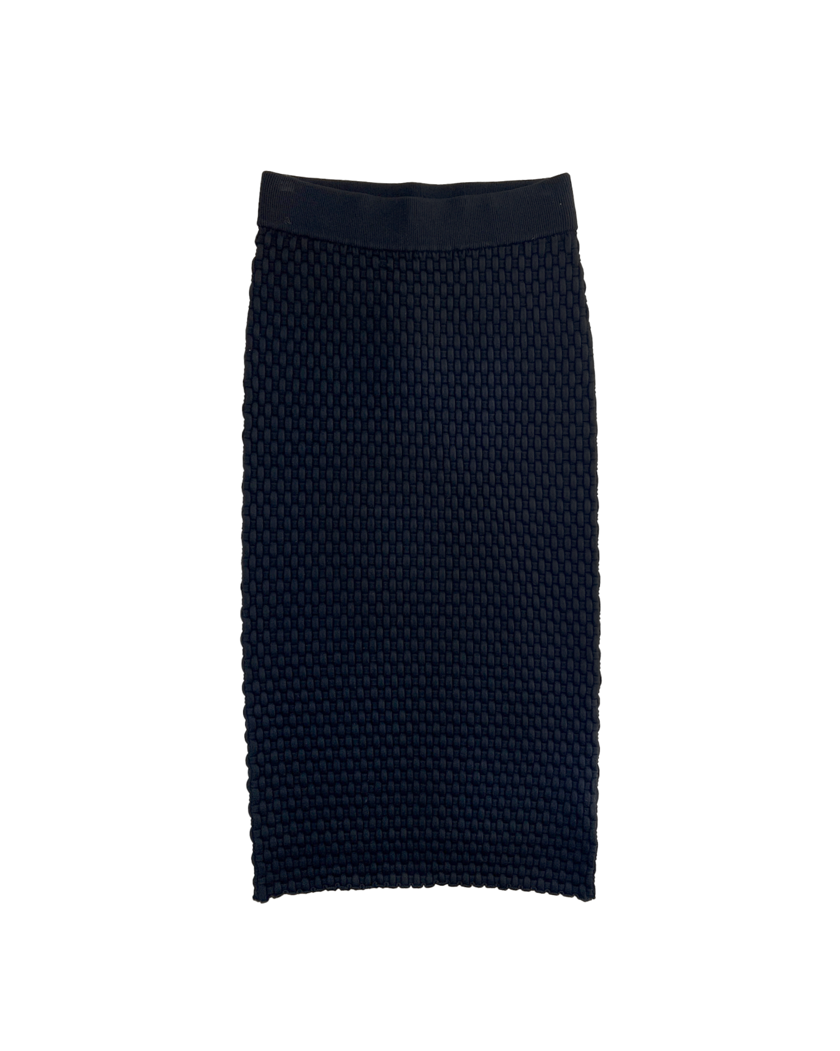 BASKETWEAVE TEXTURED PENCIL SKIRT