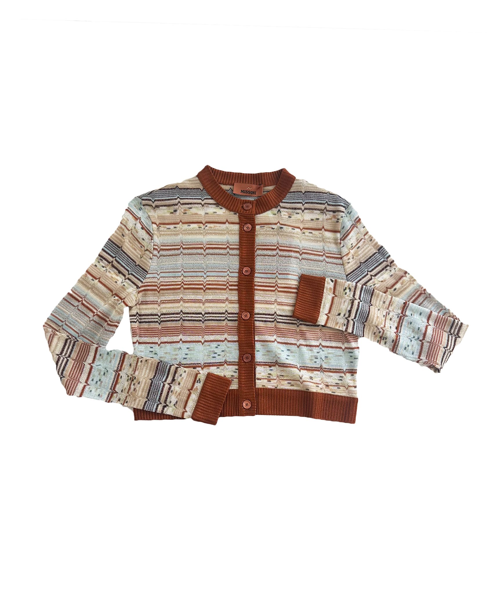 MISSONI | LONG SLEEVE STRIPE BUTTONED CARDIGAN