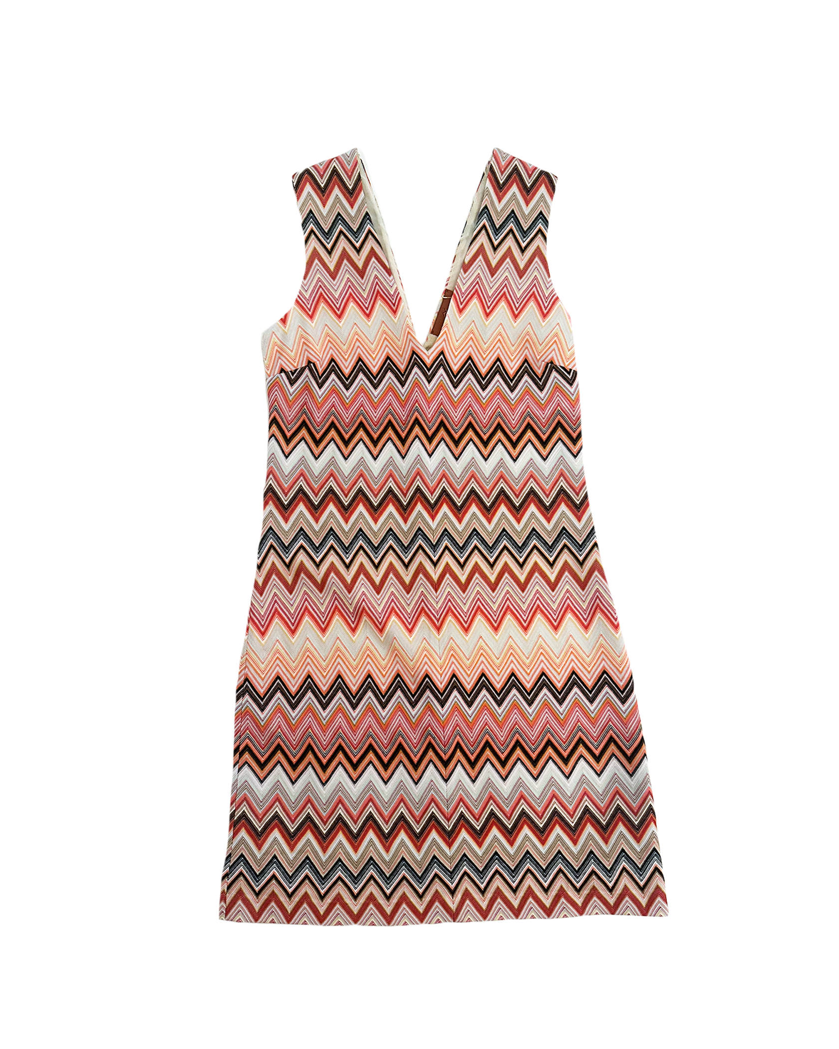 MISSONI | SLEEVELESS V-NECK SHORT CHEVRON DRESS