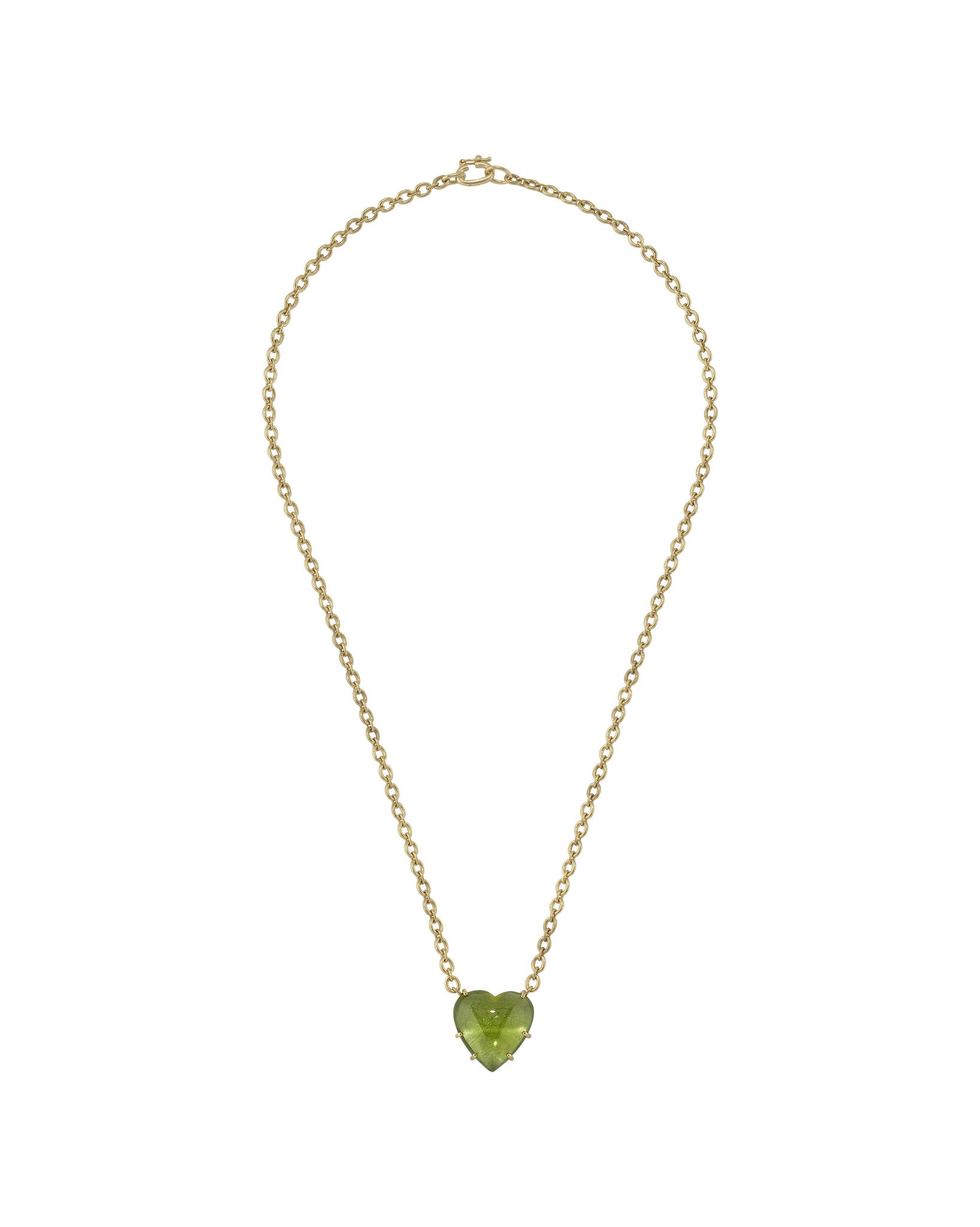 ONE OF A KIND PERIDOT  HEART SHAPED NECKLACE