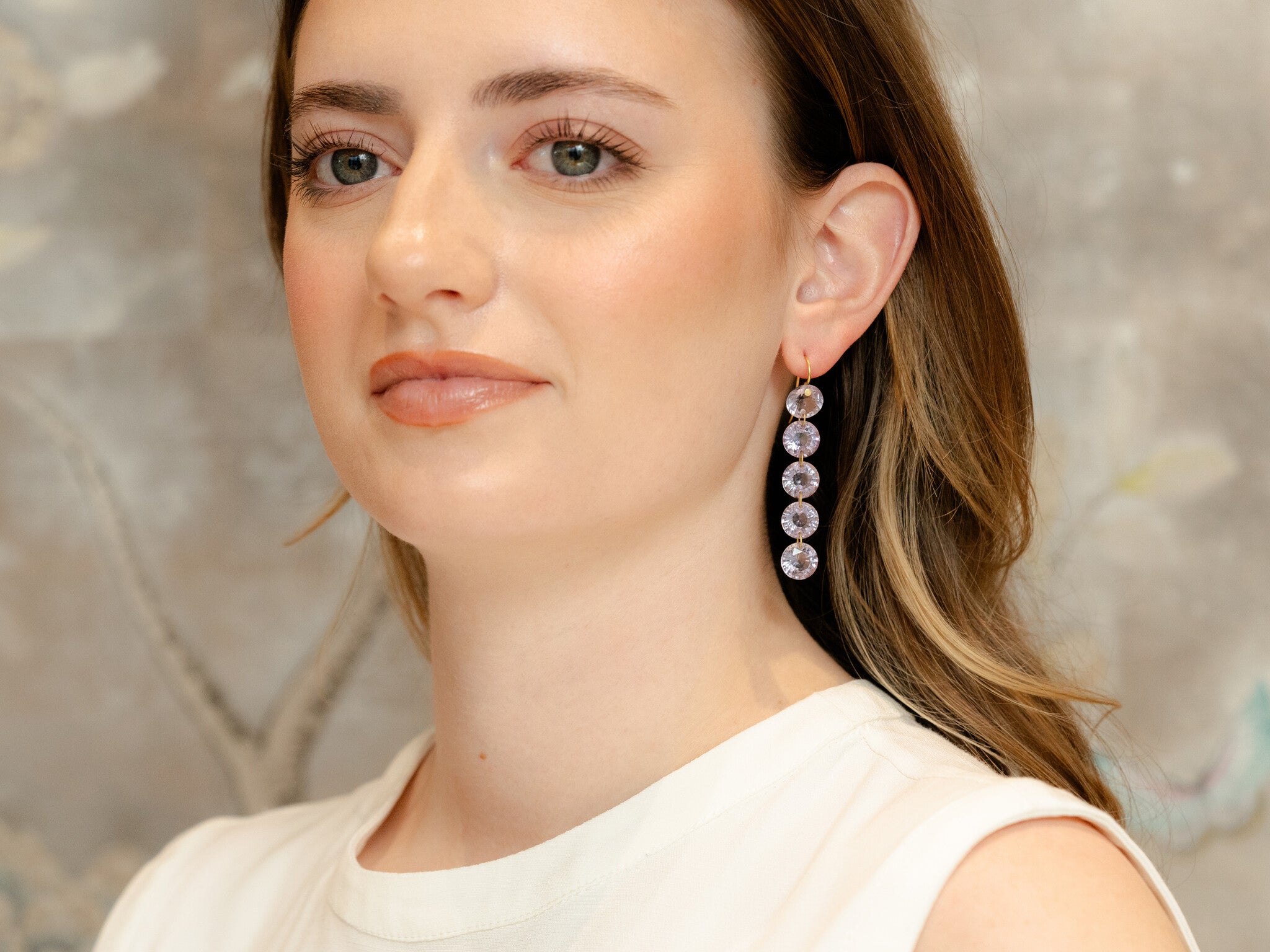 MARIE HÉLÈNE DE TAILLAC | 5 STONE RIVIERES EARRINGS