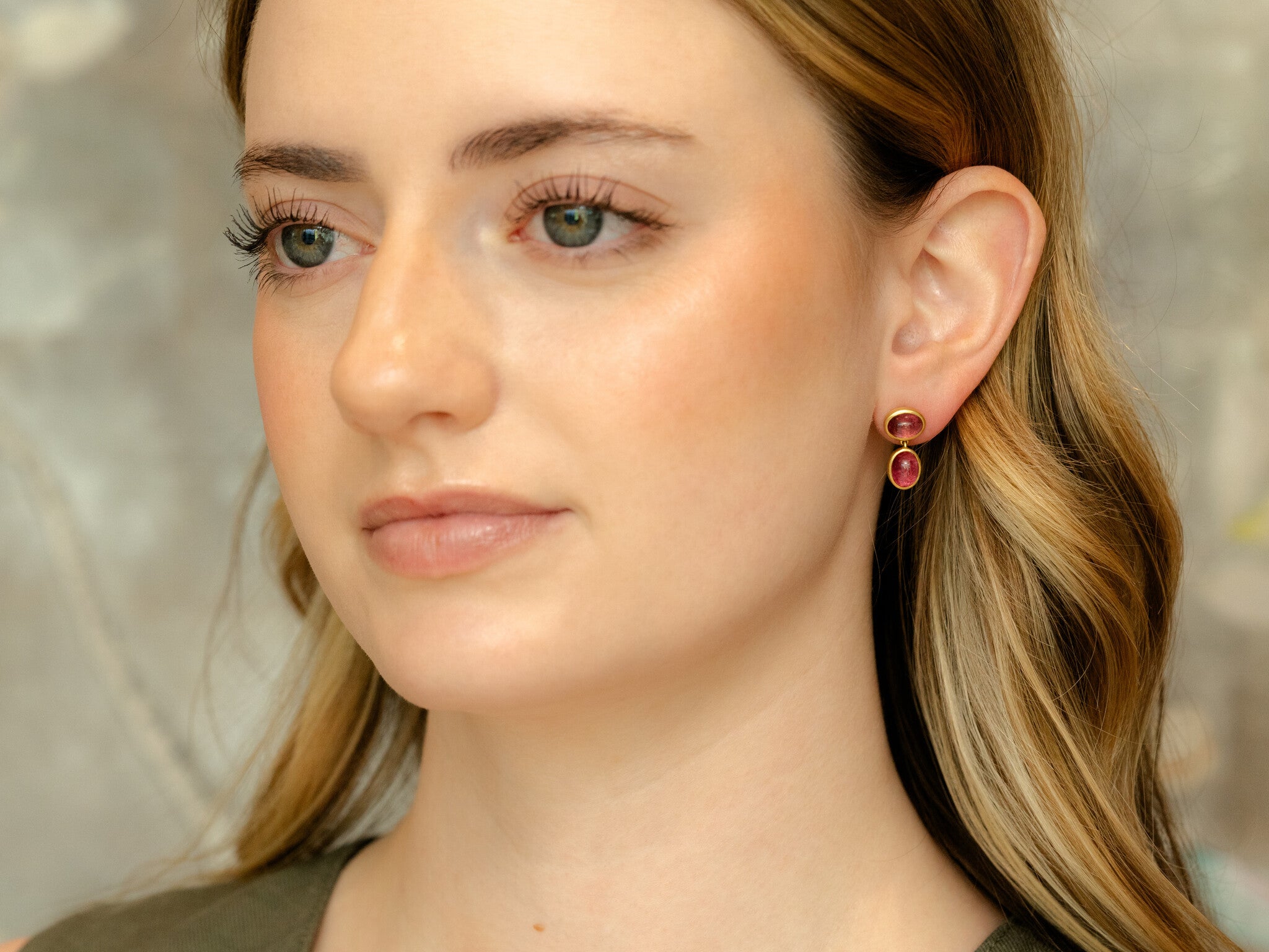 PINK TOURMALINE AMPHORA EARRINGS