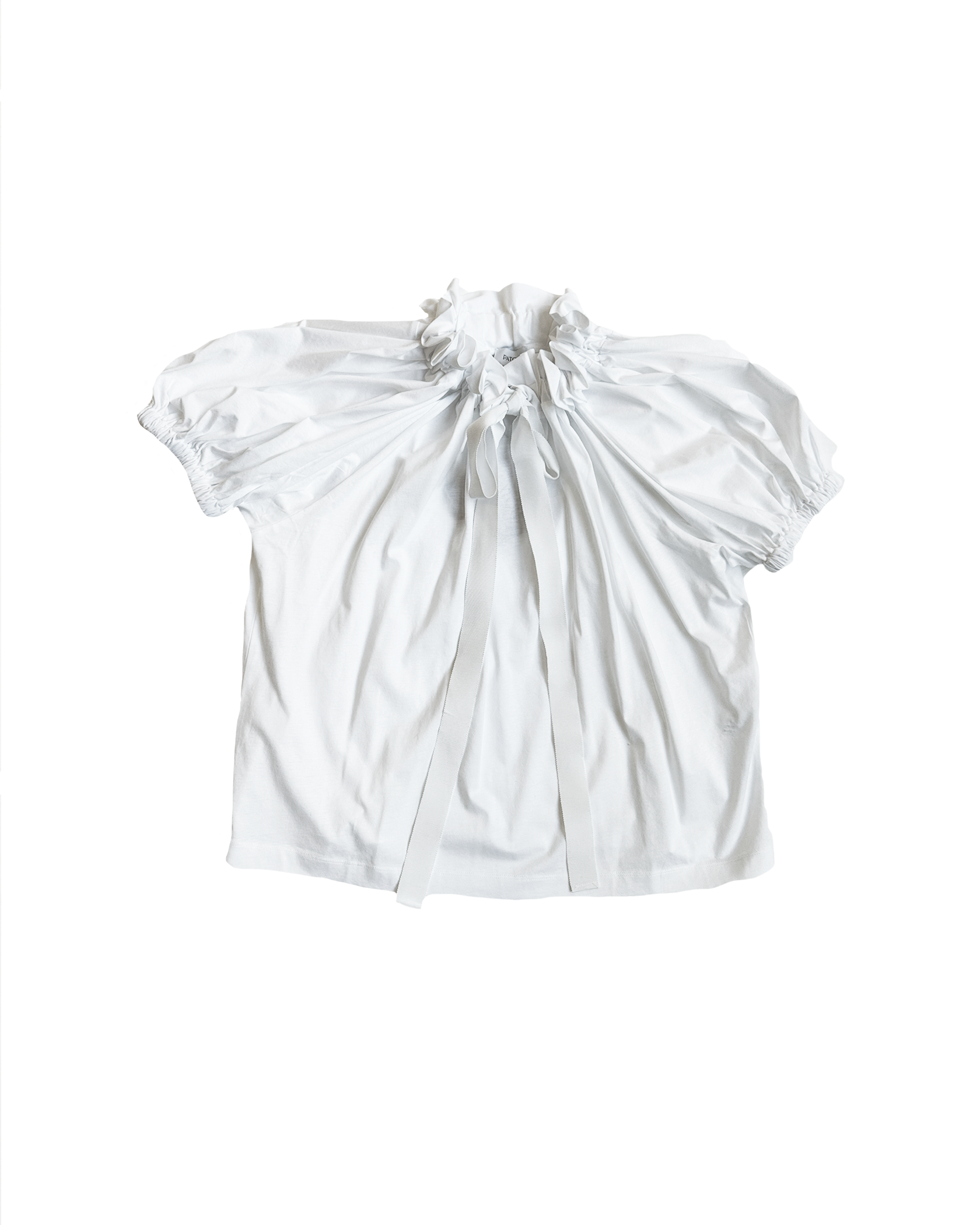 PATOU | SHORT SLEEVE VOLUME JERSEY TOP