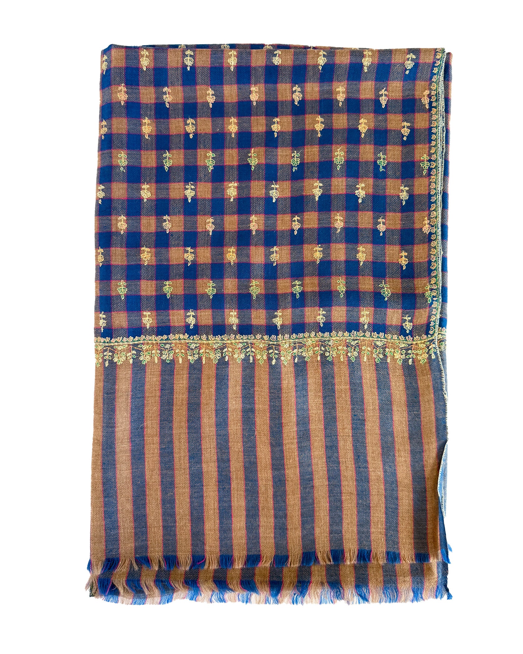 YASER | PLAID MINI FLOWER SHAWL