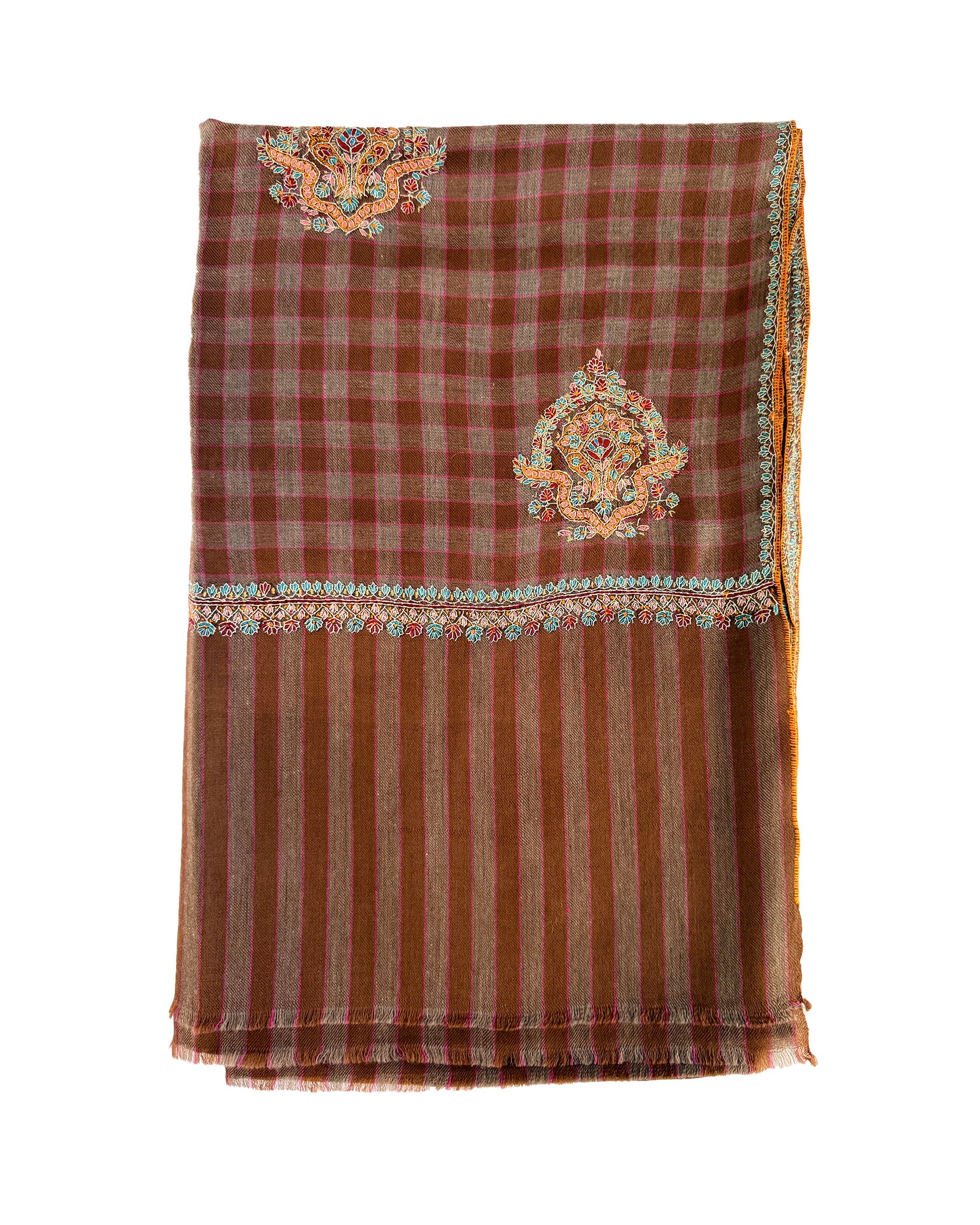 YASER | PLAID MOTIF SHAWL