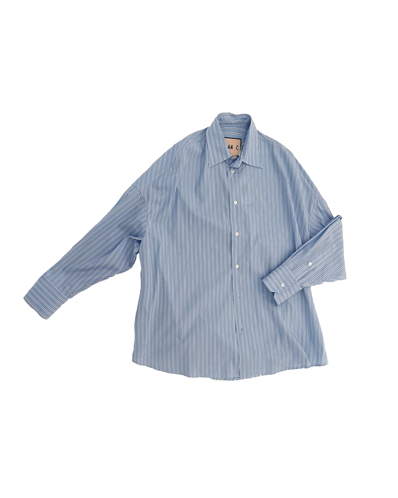 PLAN C | LONG SLEEVE STRIPED BUTTON UP SHIRT