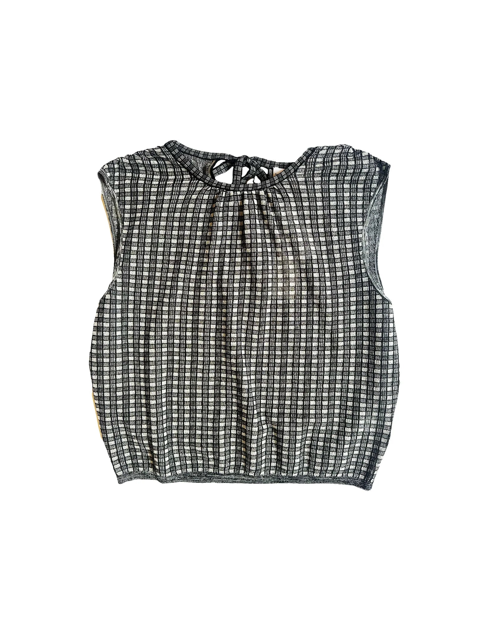 PSWL | SLEEVELESS PLAID BRADLEY CREWNECK TOP
