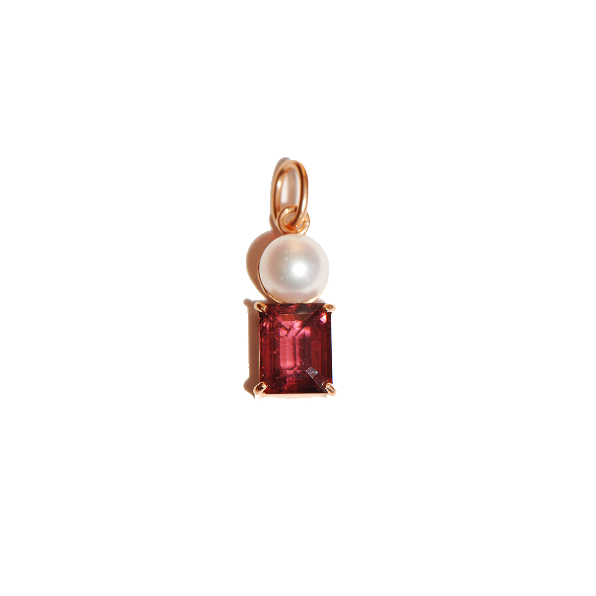 AKOYA PEARL AND PINK TOURMALINE PENDANT