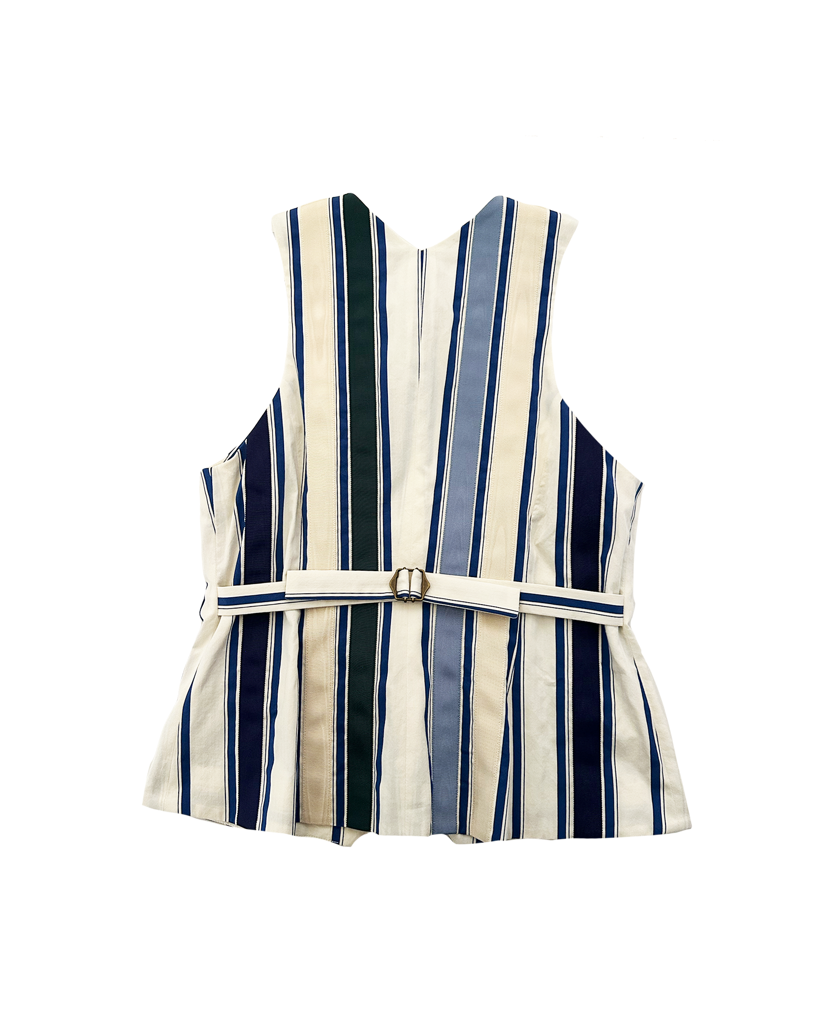 ROSIE ASSOULIN | SLEEVELESS STRIPED VEST WITH ADJUSTABLE BELT