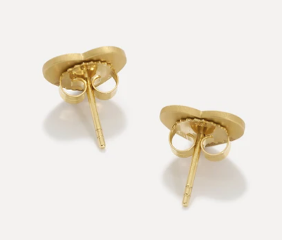 YELLOW GOLD MINI GOLD HEART STUDS