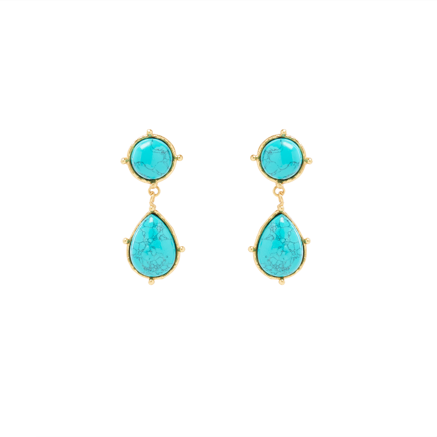 2 PIERRES DOT EARRINGS