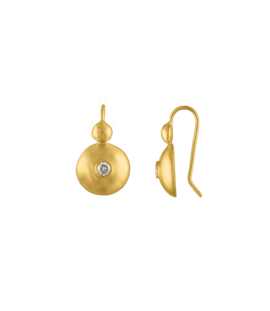 DIAMOND BULLA HOOK EARRING