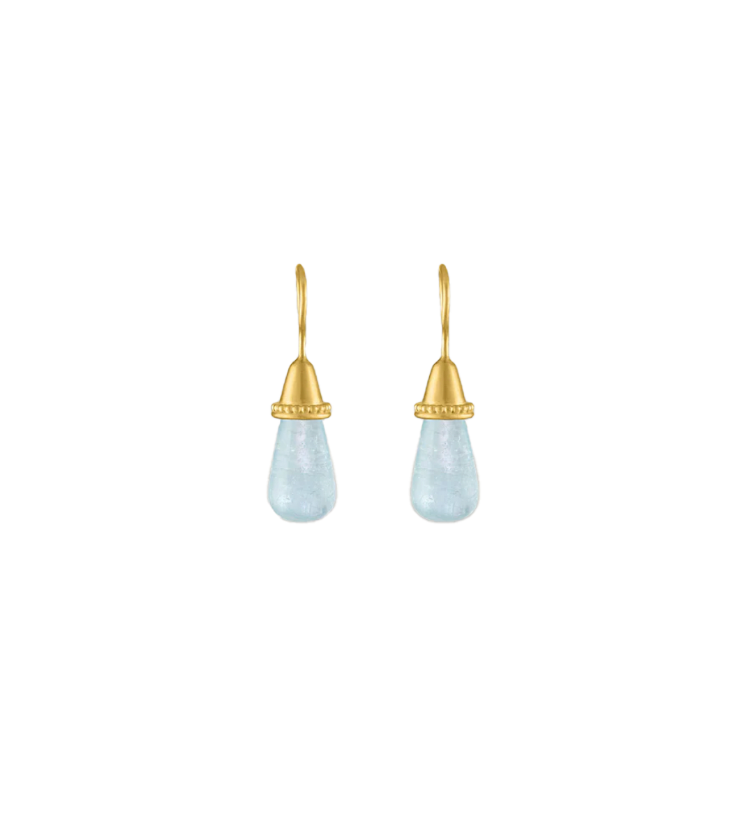 AQUAMARINE PILEUS EARRINGS