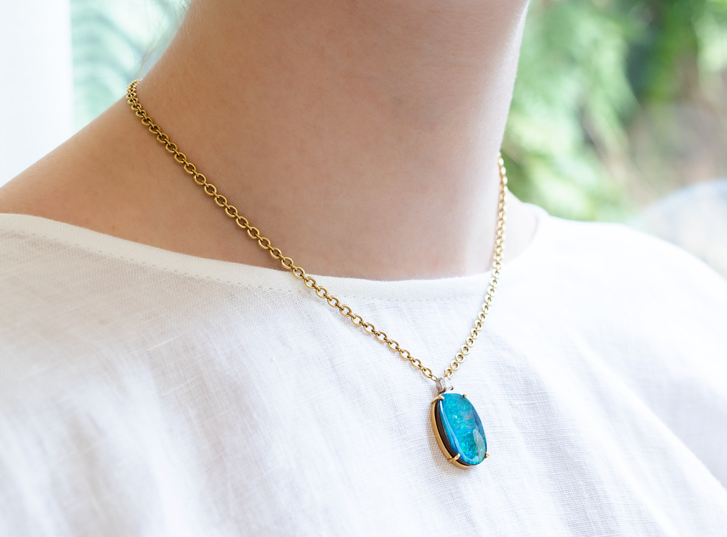 BOULDER OPAL PENDANT NECKLACE