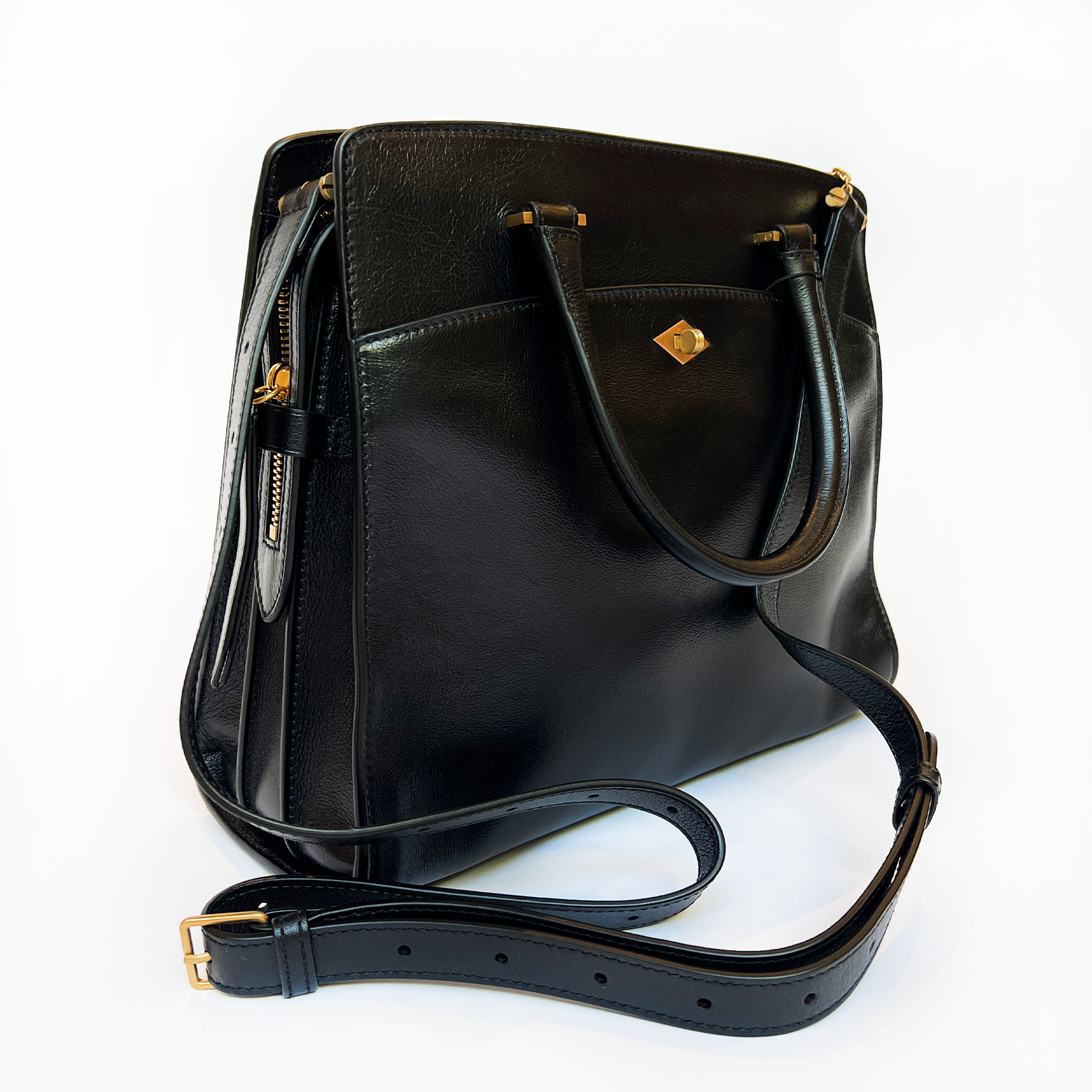 SMOOTH LEATHER PRIVATE EYE SLIM BAG