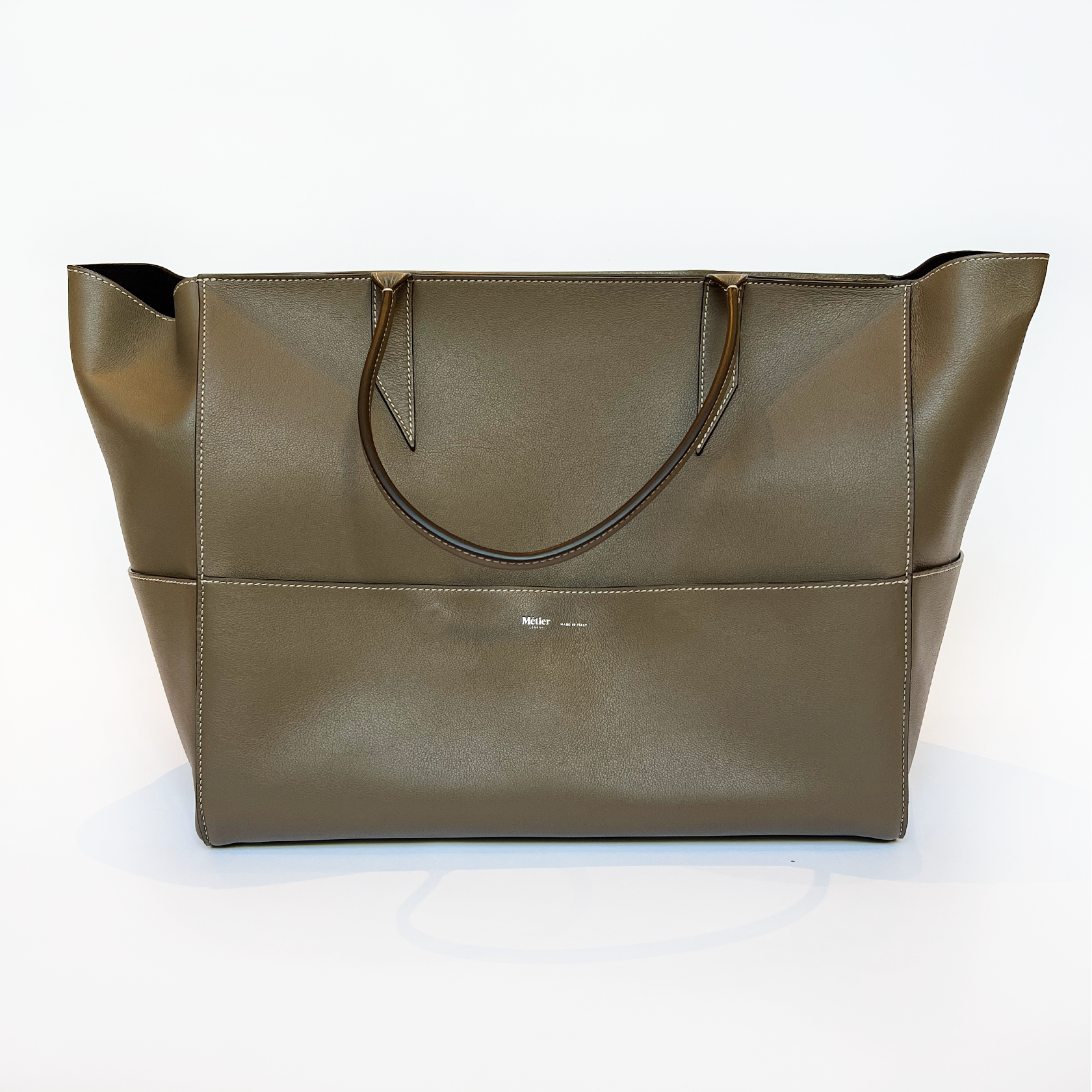 SMOOTH LEATHER INCOGNITO LARGE CABAS TOTE