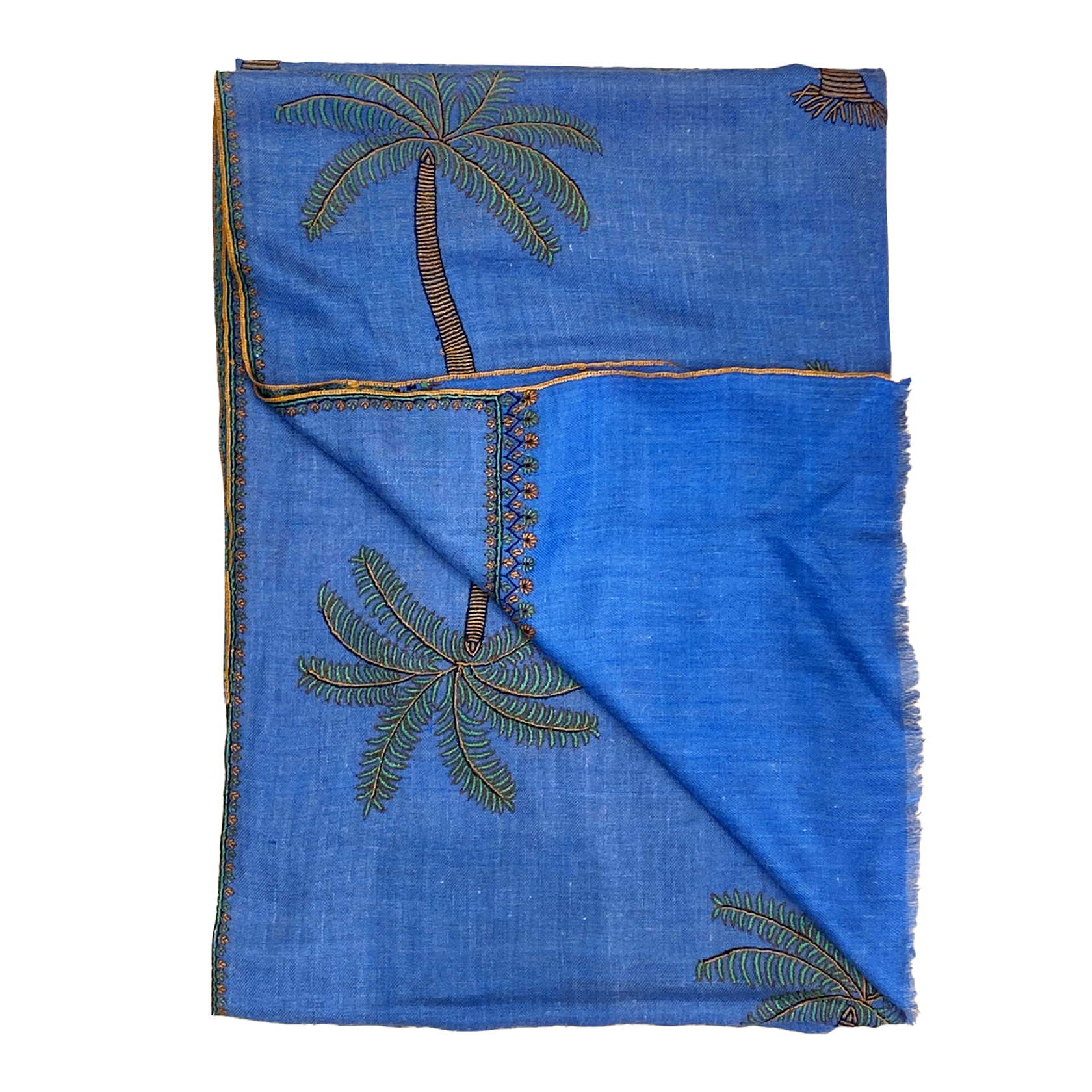 PALM TREE EMBROIDERED SHAWL