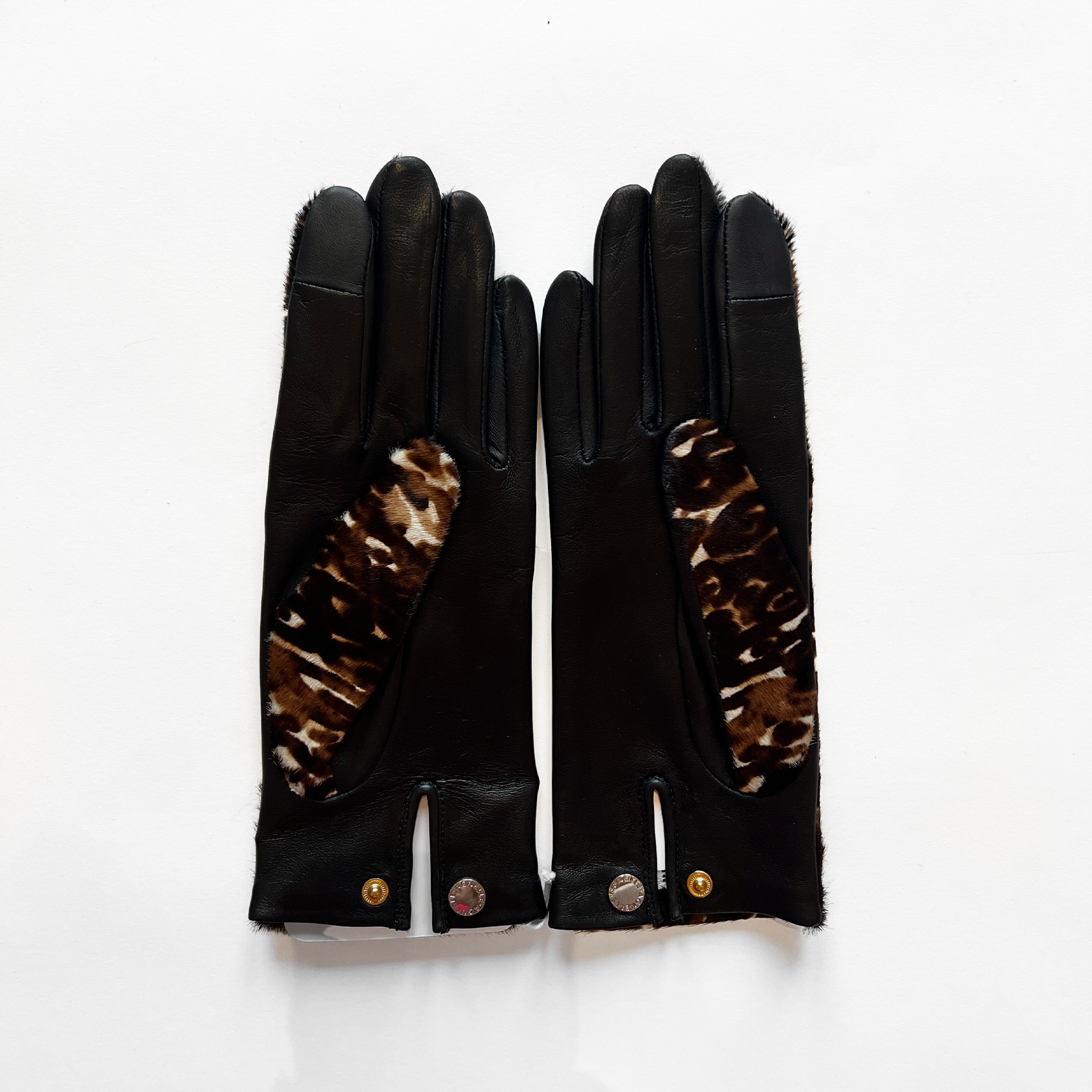 LEATHER PRINTED LADY GLOVE WITH SNAP