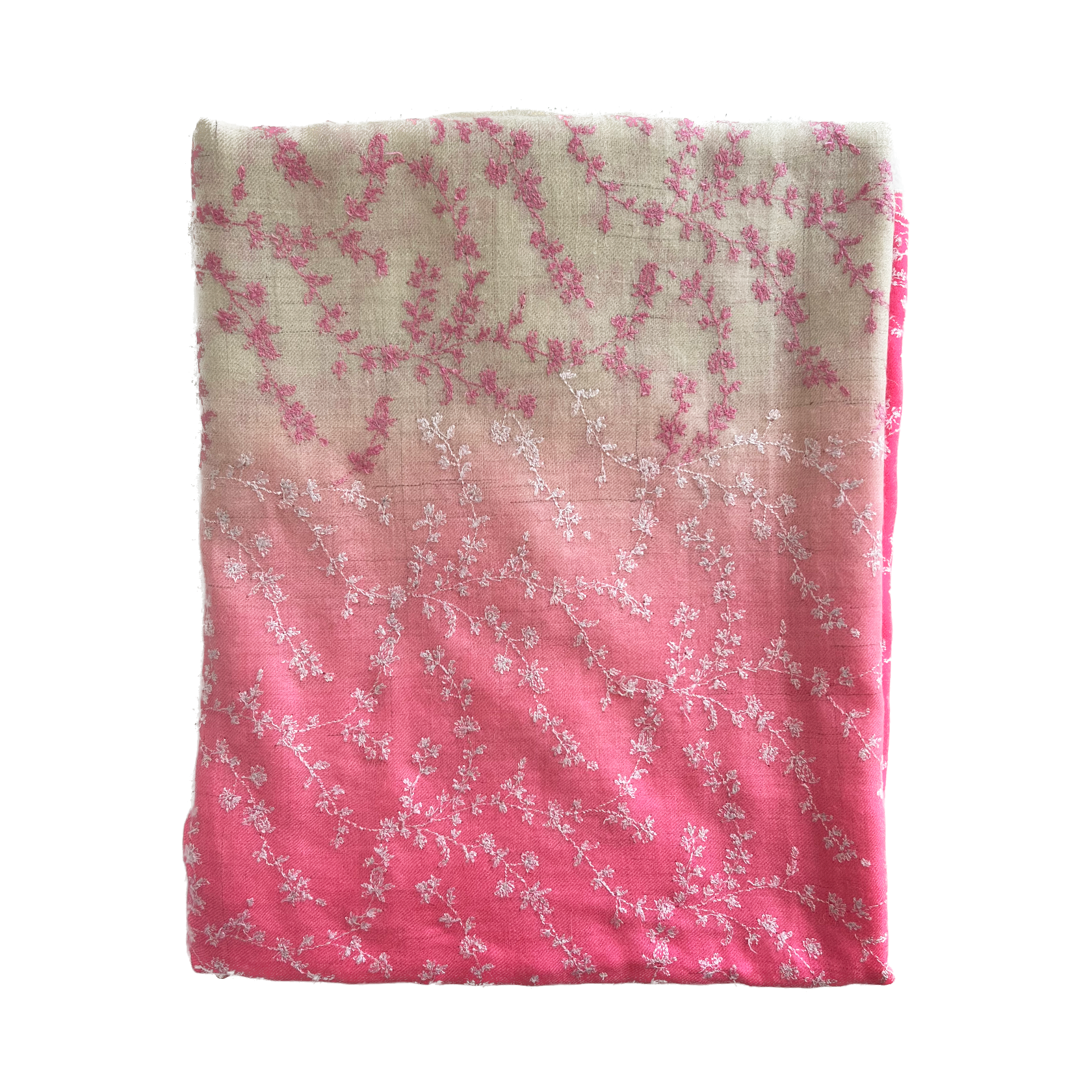 OMBRE ALL OVER EMBROIDERED SHAWL