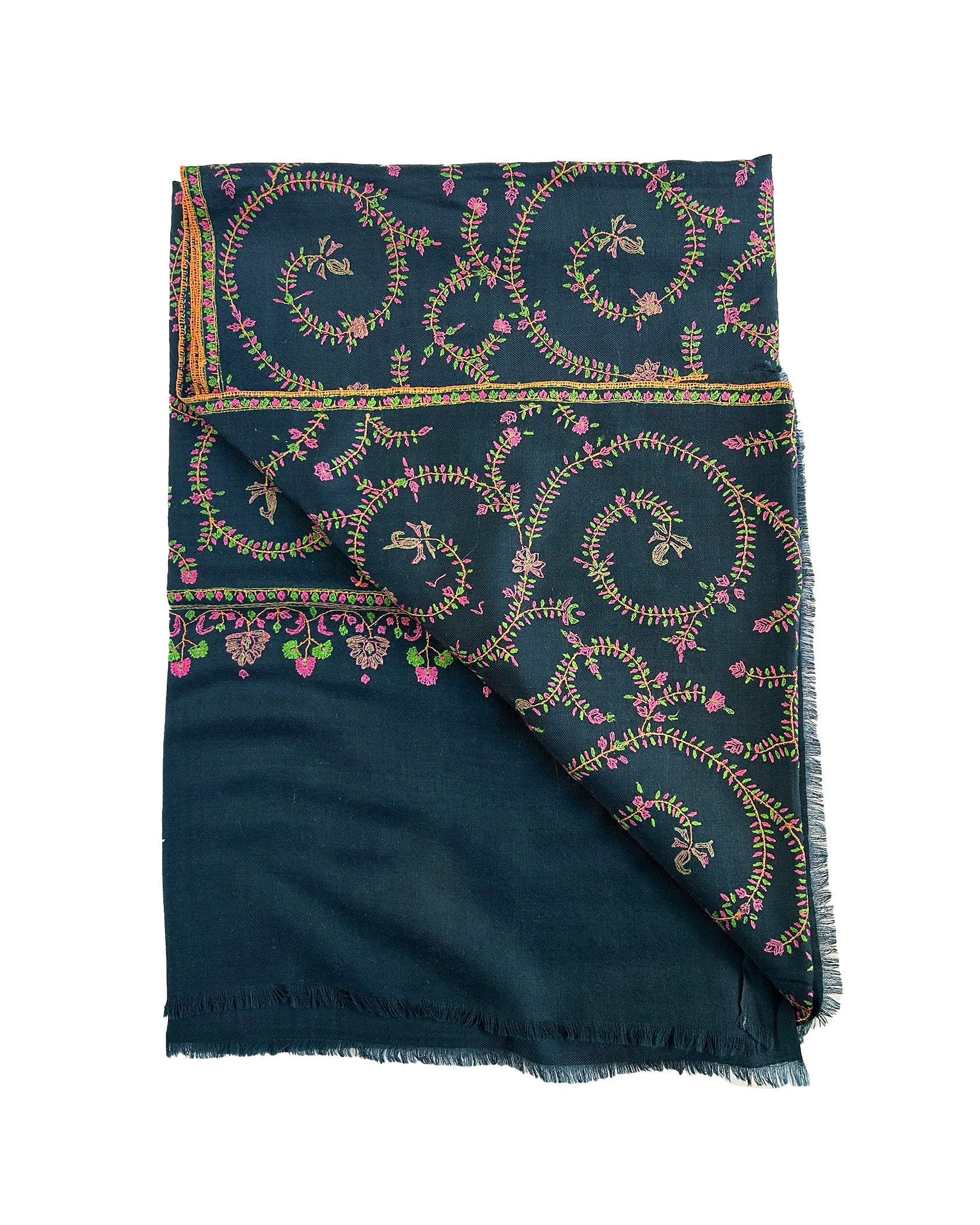 YASER SHAW | TEAL NEON SWIRL SHAWL | WOMEN'S LUXURY DESIGNER CLOTHING, SHOES, HANDBAGS & JEWELRY | CAPITOL CHARLOTTE, NC & BRENTWOOD, CA