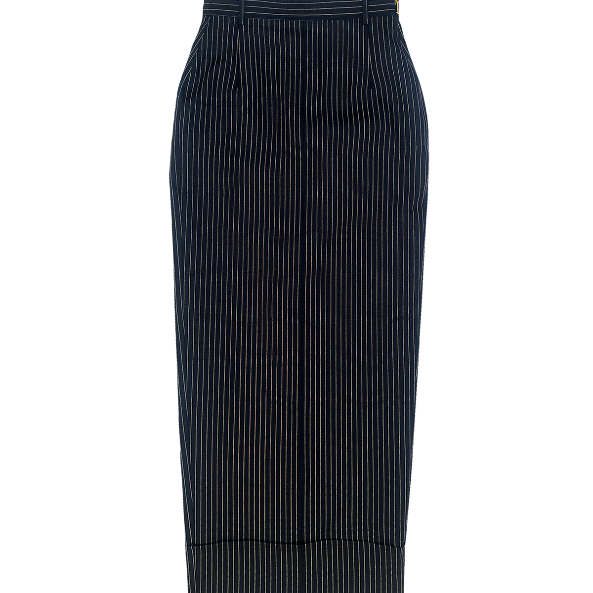 THOM BROWNE | PINSTRIPE PENCIL MIDI SKIRT