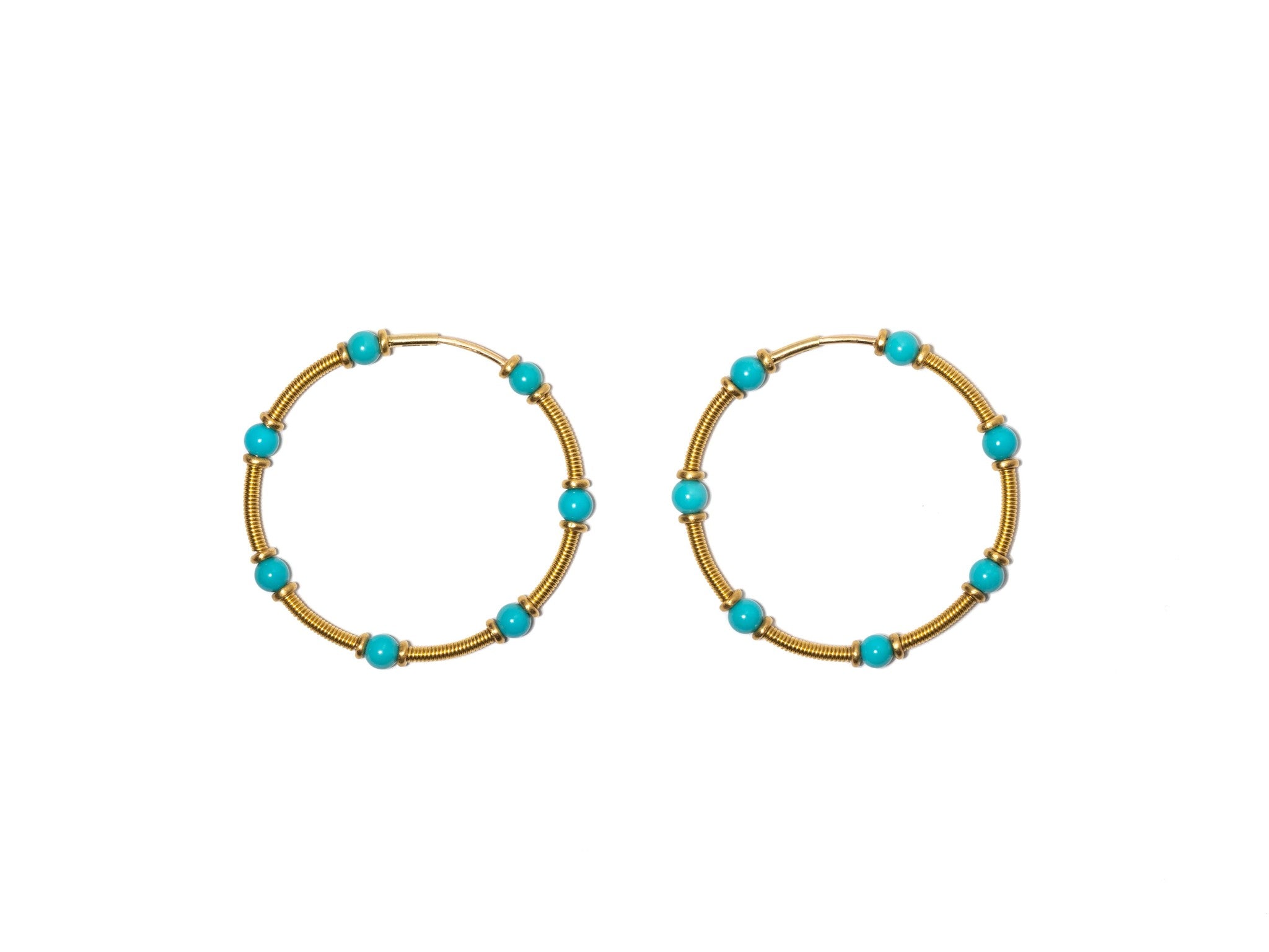 TURQUOISE ZENO HOOP EARRINGS