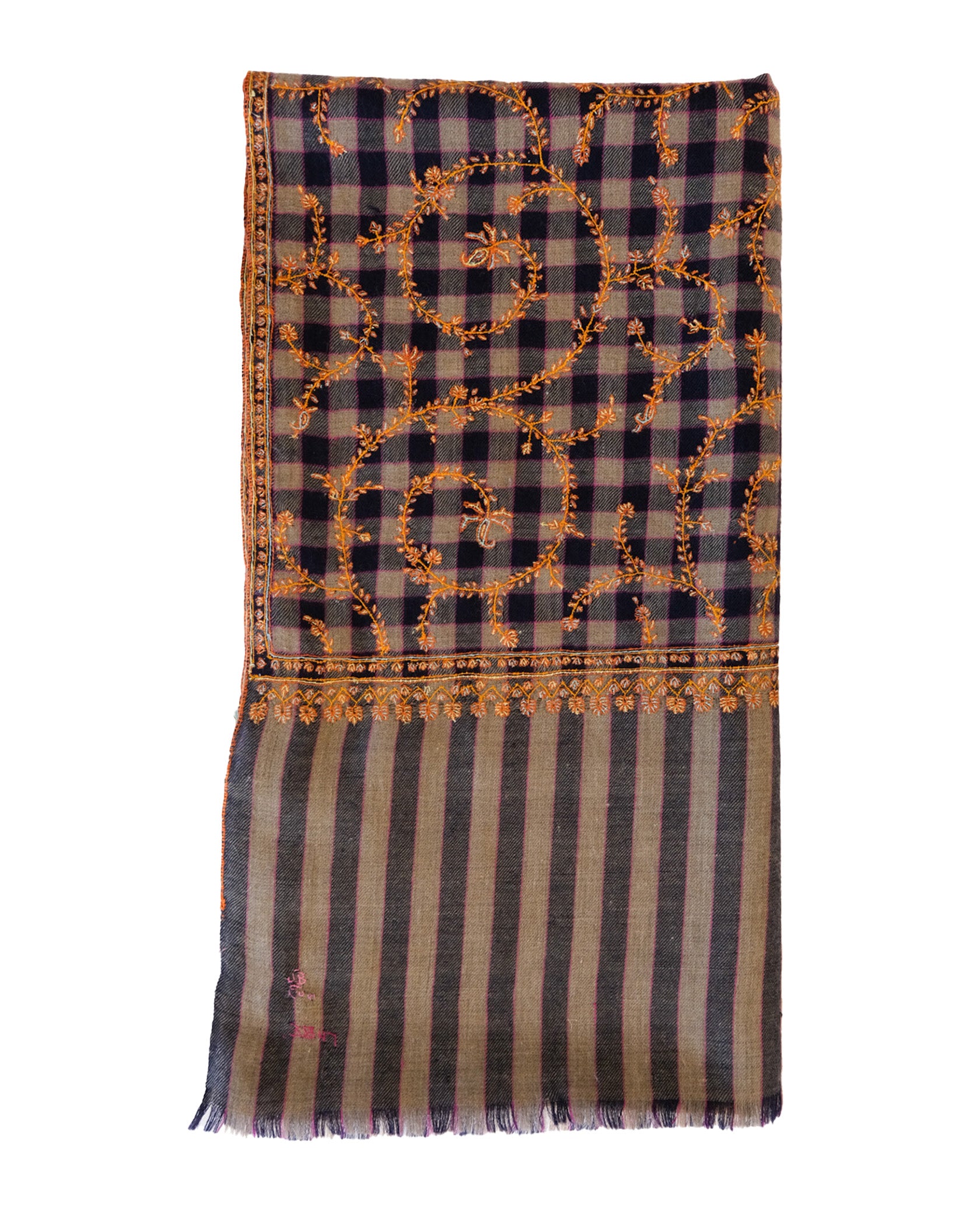 YASER | SWIRL PLAID SHAWL
