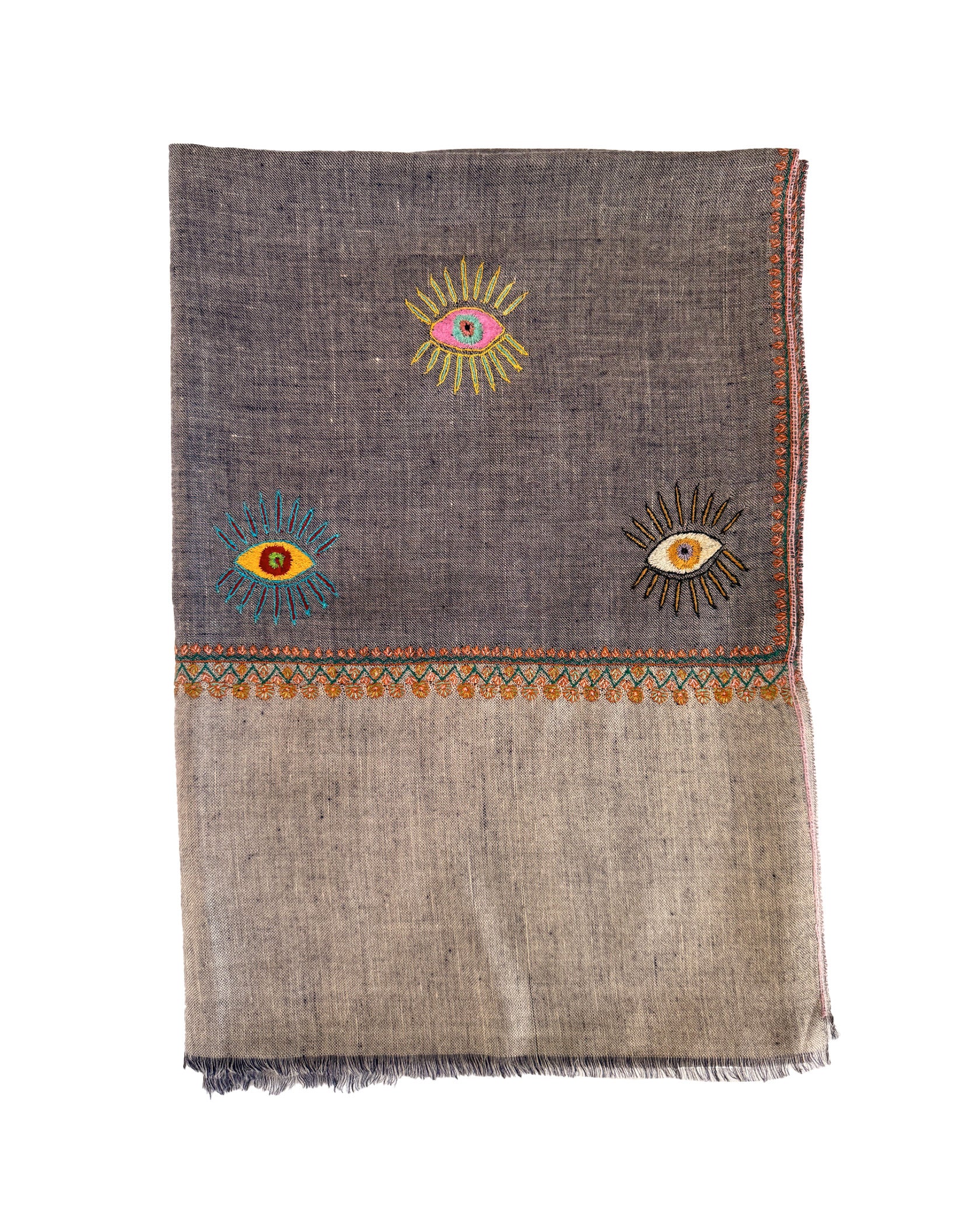 YASER | EVIL EYE DENIM SHAWL